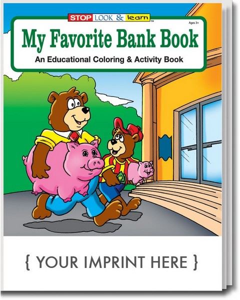 CS0530 My Favorite Bank Coloring and Activity Book with Custom Imprint